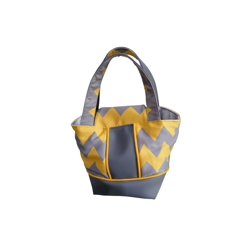Sac à main en simili cuir et tissu