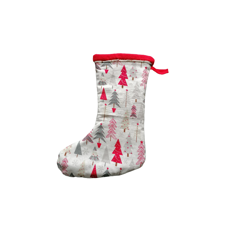 Bottes de noël en tissu