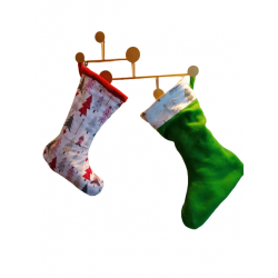 Bottes de noël en tissu