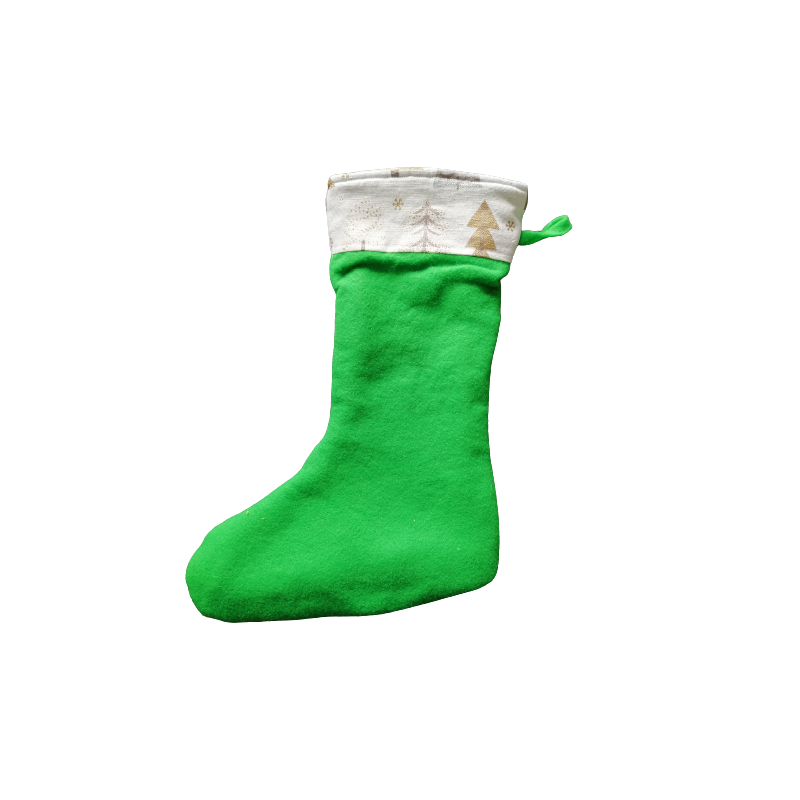 Botte de noël en tissu