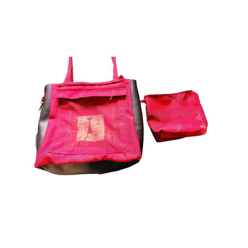 Sac rouge d'occaz avec sa pochette Sac rouge d'occaz avec sa pochette