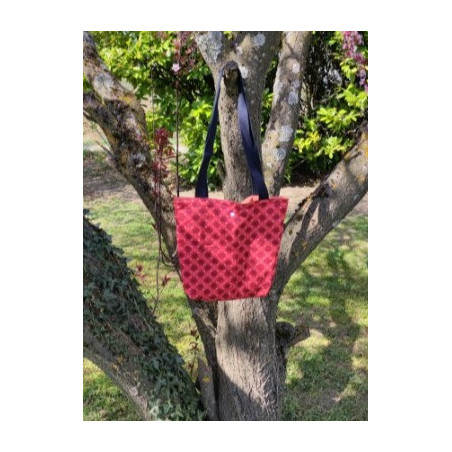 Sac tote bag couleur rouge