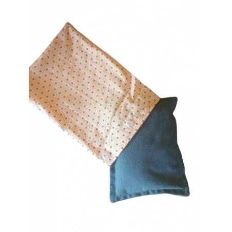 Bouillotte sèche écologique avec sa housse lavable avec des graines de lins