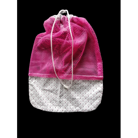 Sac à vrac / filet de lavage rose-gris