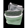 Panière blanche avec 10 lingettes lavables et réutilisables