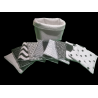 Panière blanche avec 10 lingettes lavables et réutilisables