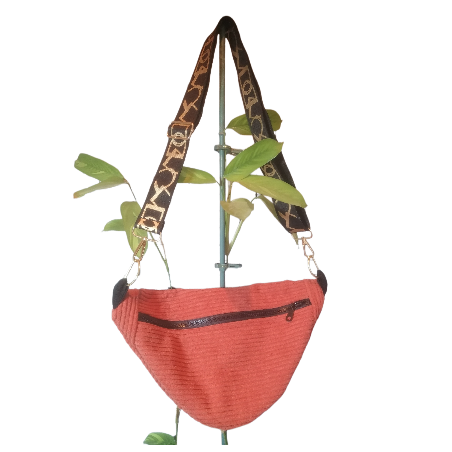 Sac banane en velours côtelé