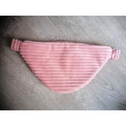 Sac banane en velours côtelé rose