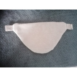 Sac banane en velours côtelé gris