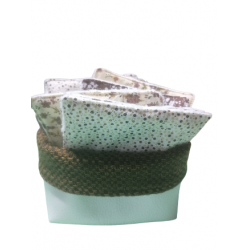 Corbeille avec 10 lingettes lavables et réutilisables