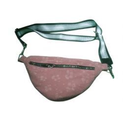 Sac banane en velours côtelé vieux rose