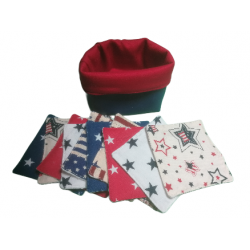 Panière avec 10 lingettes lavables et réutilisables