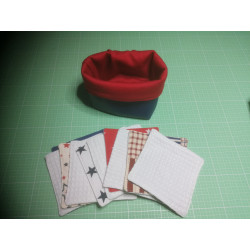 Panière avec 10 lingettes lavables et réutilisables