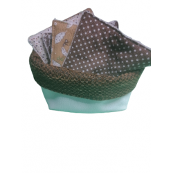 Panière avec 10 lingettes lavables et réutilisables