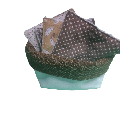 Panière avec 10 lingettes lavables et réutilisables