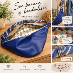 Sac banane grande dimension fait main
