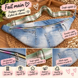 Sac banane XXL en jeans recyclé
